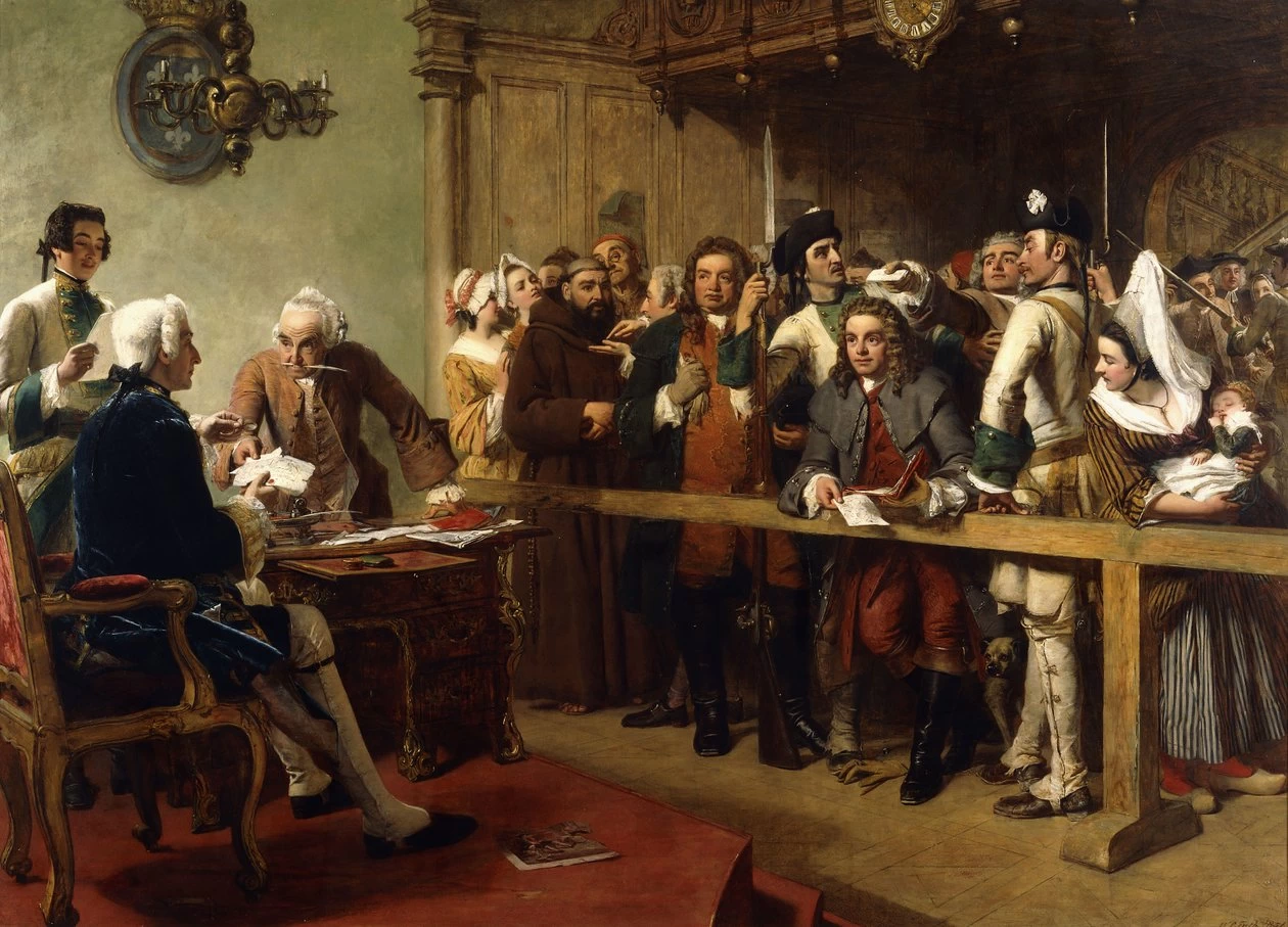 Hogarth portato davanti al governatore di Calais come spia, 1851